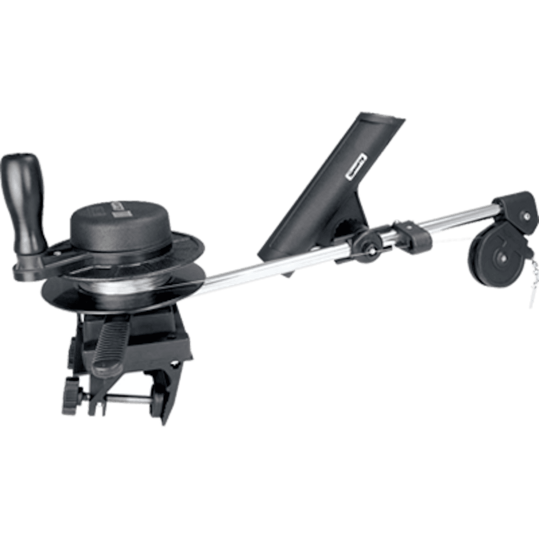 SCOTTY 1050MP DOWNRIGGER; DEPTHMASTER MANUAL DOWNRIGGER, DISPLAY PACKED, W/ROD HOLDER, 23 INCH LONG-3/4 INCH STAINLESS BOOM, 1FT PER TURN SPOOL, AUTOMATIC BRAKE. INCLUDES 1010 MOUNT, EXTENSION HANDLE, AND 200FT 150 POUND STAINLESS CABLE. INCLUDES 1021 CL - High quality product image showing SCOTTY 1050MP DOWNRIGGER; DEPTHMASTER MANUAL DOWNRIGGER, DISPLAY PACKED, W/ROD HOLDER, 23 INCH LONG-3/4 INCH STAINLESS BOOM, 1FT PER TURN SPOOL, AUTOMATIC BRAKE. INCLUDES 1010 MOUNT, EXTENSION HANDLE, AND 200FT 150 POUND STAINLESS CABLE. INCLUDES 1021 CL details and features