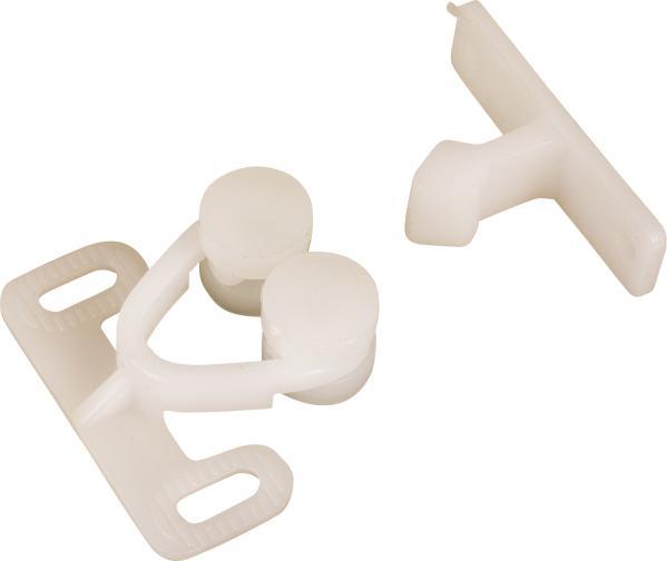 SEA-DOG 227141-1 NYLON TWIN ROLLER DOOR CATCH, Use To Keep Cabinet Or Wardrobe Doors Closed; Twin Roller Type; 1-1/4 Inch Length; White; Nylon; Display Packing; Single - The Twister Group Tools product