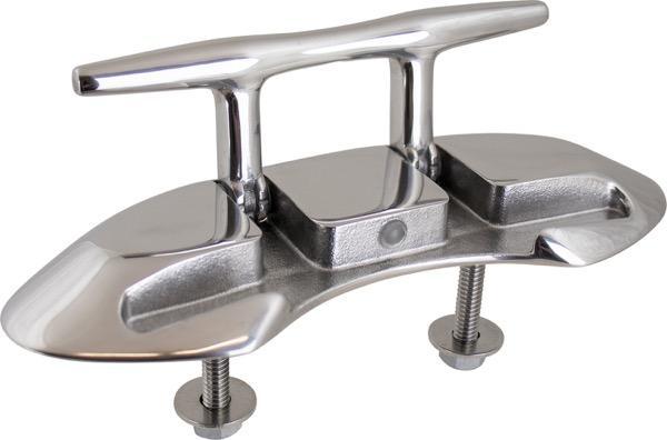 SEA-DOG 041404-1 STAINLESS FOLDING CLEAT 4-1/2, Folding Stud Mount; 6-7/16 Inch Length x 2-1/8 Inch Width; 316 Stainless Steel; Single - High quality product image showing SEA-DOG 041404-1 STAINLESS FOLDING CLEAT 4-1/2, Folding Stud Mount; 6-7/16 Inch Length x 2-1/8 Inch Width; 316 Stainless Steel; Single details and features