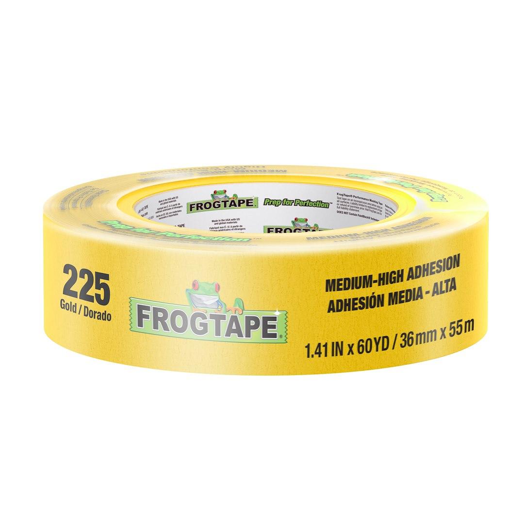 SHURTAPE 105375 CP 225 GLD-36MM X 55M-32 RLS, Performance Grade; Used For Multiple Surfaces And Substrates Including Metal/ Rubber/ Plastic And Fiberglass; 1.41 Inch Width x 60 Yard Length; Gold; Rubber Adhesive With Fine Structured Crepe Backing; Single - The Twister Group Tools product