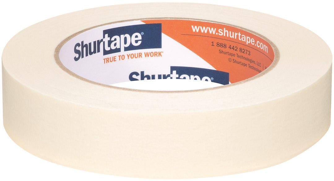 SHURTAPE 140431 CP 105 NAT-24MM X 55M- 36 RLS, General Purpose Grade; Used For Non-Critical Bundling And Labeling Applications; 0.94 Inch Width x 60 Yard Length; Natural; Rubber Adhesive With Crepe Paper Backing; Single - High quality product image showing SHURTAPE 140431 CP 105 NAT-24MM X 55M- 36 RLS, General Purpose Grade; Used For Non-Critical Bundling And Labeling Applications; 0.94 Inch Width x 60 Yard Length; Natural; Rubber Adhesive With Crepe Paper Backing; Single details and features