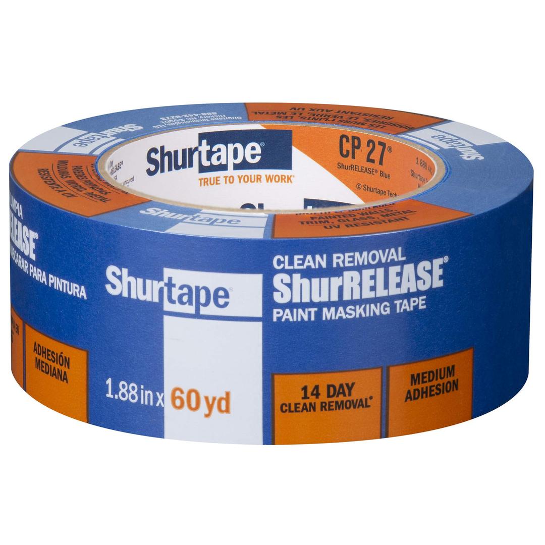 SHURTAPE 202880 CP 27 14-Day ShurRELEASE Painters Tape, Multi-Surface, 48mm x 55m, Blue, 1 Roll - The Twister Group Tools product
