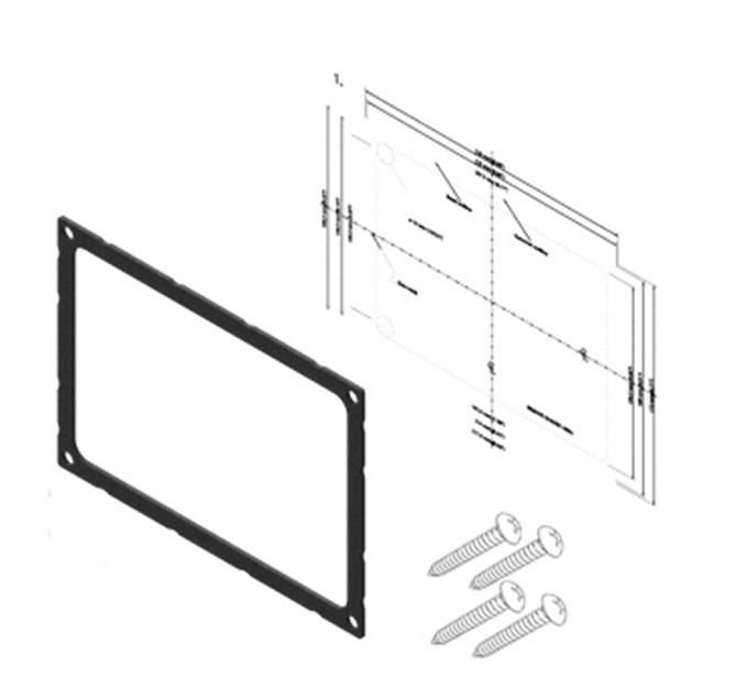 SIMRAD 000-13699-001 DASH MOUNT KIT GO9 XSE/VULCAN 9, For Use With Vulcan 9/ GO9 Multi-Function Displays; Black; Single; With Screws - High quality product image showing SIMRAD 000-13699-001 DASH MOUNT KIT GO9 XSE/VULCAN 9, For Use With Vulcan 9/ GO9 Multi-Function Displays; Black; Single; With Screws details and features