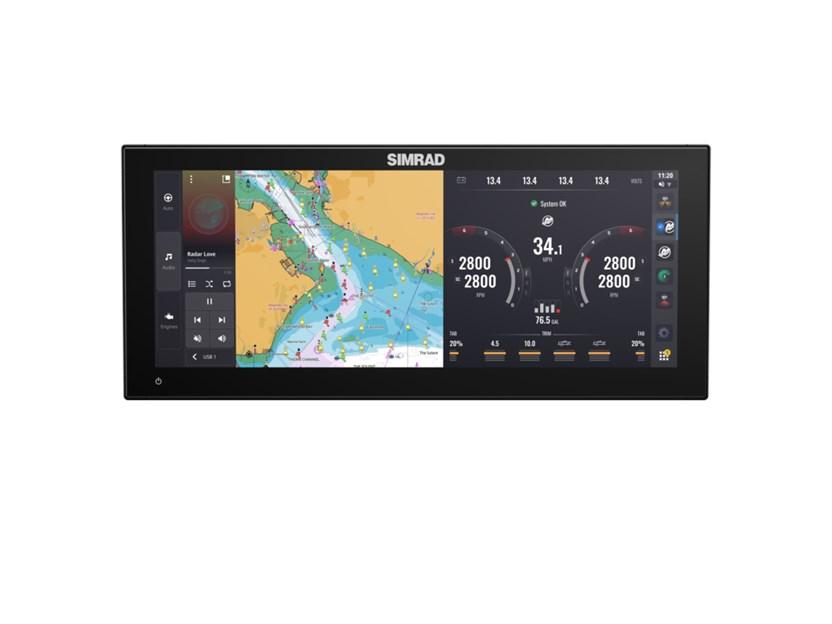 SIMRAD 000-16213-001 NSX 3015UW AI3-IN-1 AMER, 15 Inch Display; 1920 x 720 Pixels Resolution; Multi-Touchscreen Interface; 15.55 Inch Width x 3.48 Inch Depth x 6.71 Inch Height; IPX6/ IPX7 Rating Waterproof; For Use With NMEA 2000 Compatible - The Twister Group product