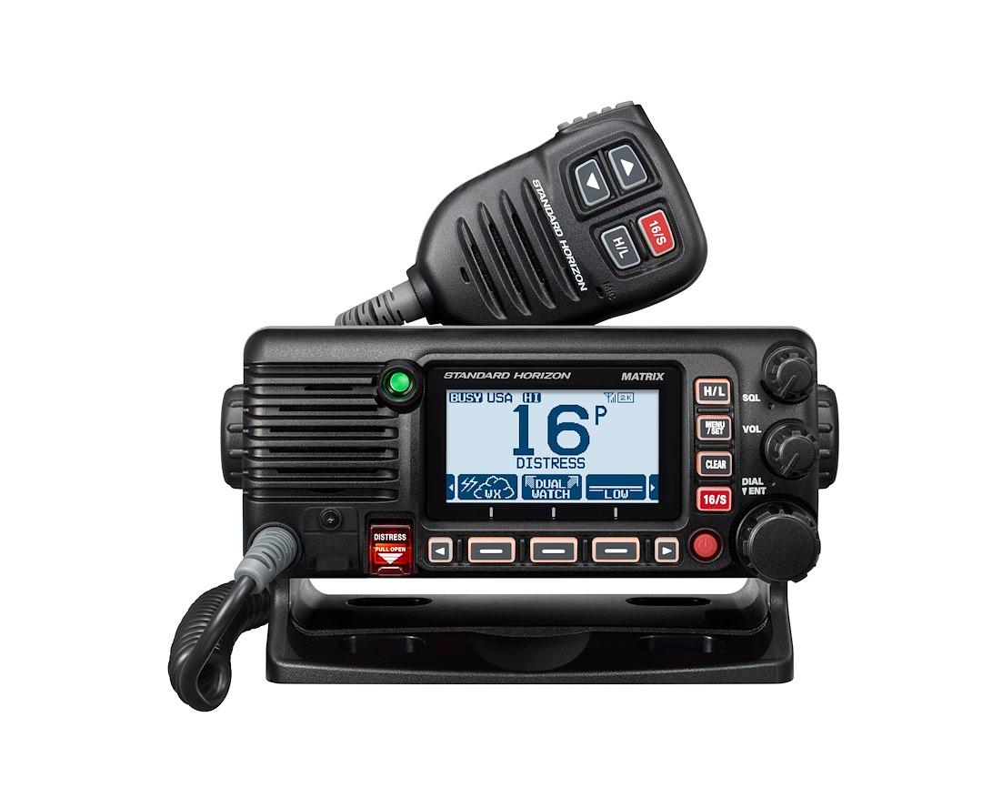 STANDARD HORIZON GX2410GPS FIXED MOUNT VHF/GPS/AIS/NMEA2000, Fixed Mount; United States/ Canadian/ International Channels; 30 Watt PA/Loud Hailer; NOAA Weather Channels With Alert; With GPS Capability; Public Address Capable With Loud Hailer; LCD Display - High quality product image showing STANDARD HORIZON GX2410GPS FIXED MOUNT VHF/GPS/AIS/NMEA2000, Fixed Mount; United States/ Canadian/ International Channels; 30 Watt PA/Loud Hailer; NOAA Weather Channels With Alert; With GPS Capability; Public Address Capable With Loud Hailer; LCD Display details and features