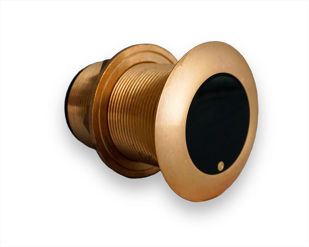SI-TEX BT70MB300-12 BRZ LP TH MF CHP 95-155 300W 12TLT, Thru-Hull Mount With 12 Degree Tilted Element; Low Profile; 95 To 155 kHz CHIRP Medium Frequency; 300 Watt Power; 26 Foot Cable; Bronze; 2.38 Inch Hole Diameter - High quality product image showing SI-TEX BT70MB300-12 BRZ LP TH MF CHP 95-155 300W 12TLT, Thru-Hull Mount With 12 Degree Tilted Element; Low Profile; 95 To 155 kHz CHIRP Medium Frequency; 300 Watt Power; 26 Foot Cable; Bronze; 2.38 Inch Hole Diameter details and features