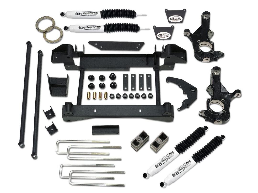 TUFF COUNTRY 16990 6 INCH Lift Kit (w/1-piece sub frame) with No Shocks 4x4 Compatible with/Replacement for Chevy Silverado 3500 2001-2006 - The Twister Group Tools product