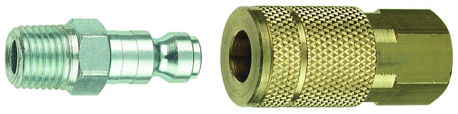 TRU-FLATE 13-101 1/4 INCH T Design x 1/4 INCH NPT Steel Plug/Coupler Set - High quality product image showing TRU-FLATE 13-101 1/4 INCH T Design x 1/4 INCH NPT Steel Plug/Coupler Set details and features