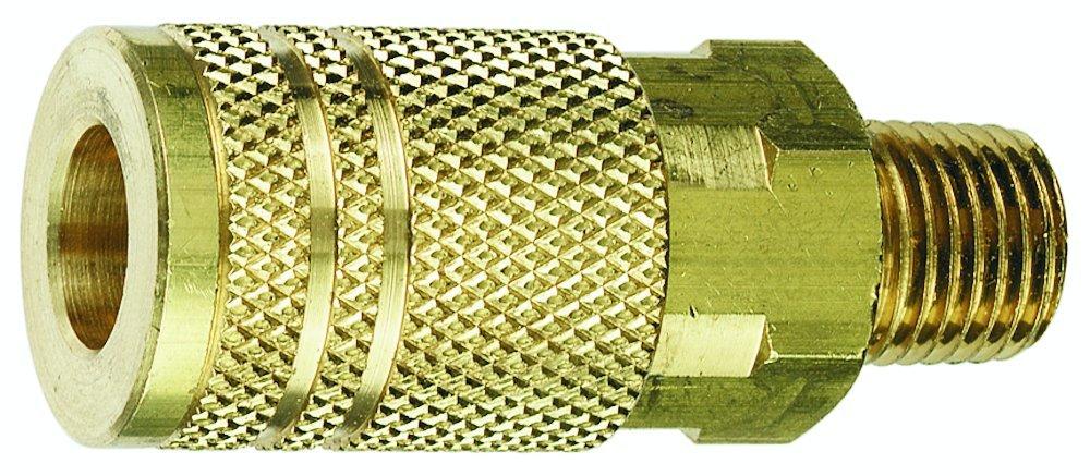 TRU-FLATE 13-225 1/4 INCH I/M Design x 1/4 INCH MNPT Brass Coupler - High quality product image showing TRU-FLATE 13-225 1/4 INCH I/M Design x 1/4 INCH MNPT Brass Coupler details and features