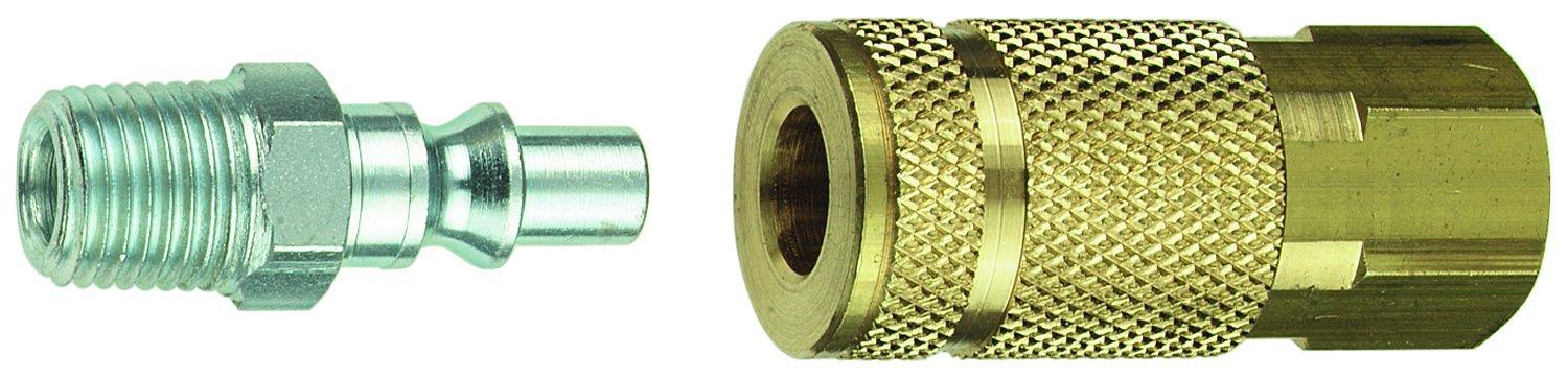 TRU-FLATE 13-301 1/4 INCH A Design x 1/4 INCH NPT Steel Plug/Coupler Set - High quality product image showing TRU-FLATE 13-301 1/4 INCH A Design x 1/4 INCH NPT Steel Plug/Coupler Set details and features