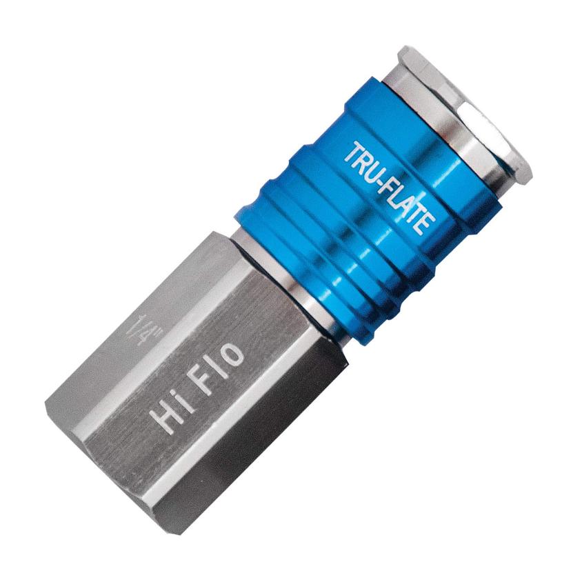 TRU-FLATE 13-935 1/4 INCH HI FLO Design x 1/4 INCH FNPT Aluminum Coupler