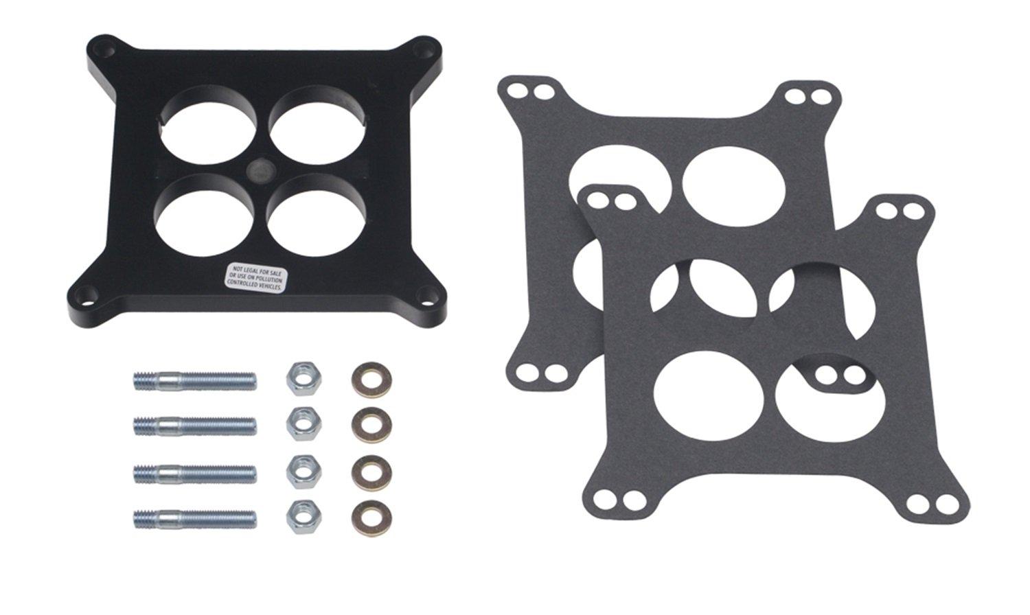 TRANSDAPT 2370 Plastic Phenolic 4 Barrel Carb Spacer Ported 0.5 in. Incl. Gaskets/Studs/Nuts/Washers Plastic Phenolic 4 Barrel Carb Spacer - High quality product image showing TRANSDAPT 2370 Plastic Phenolic 4 Barrel Carb Spacer Ported 0.5 in. Incl. Gaskets/Studs/Nuts/Washers Plastic Phenolic 4 Barrel Carb Spacer details and features