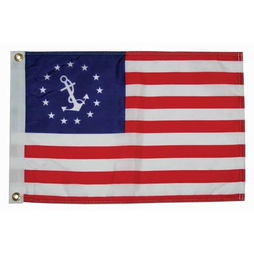 TAYLOR MADE 1118 US Yacht Ensign Boat Flag (12 INCH x 18 INCH) - High quality product image showing TAYLOR MADE 1118 US Yacht Ensign Boat Flag (12 INCH x 18 INCH) details and features