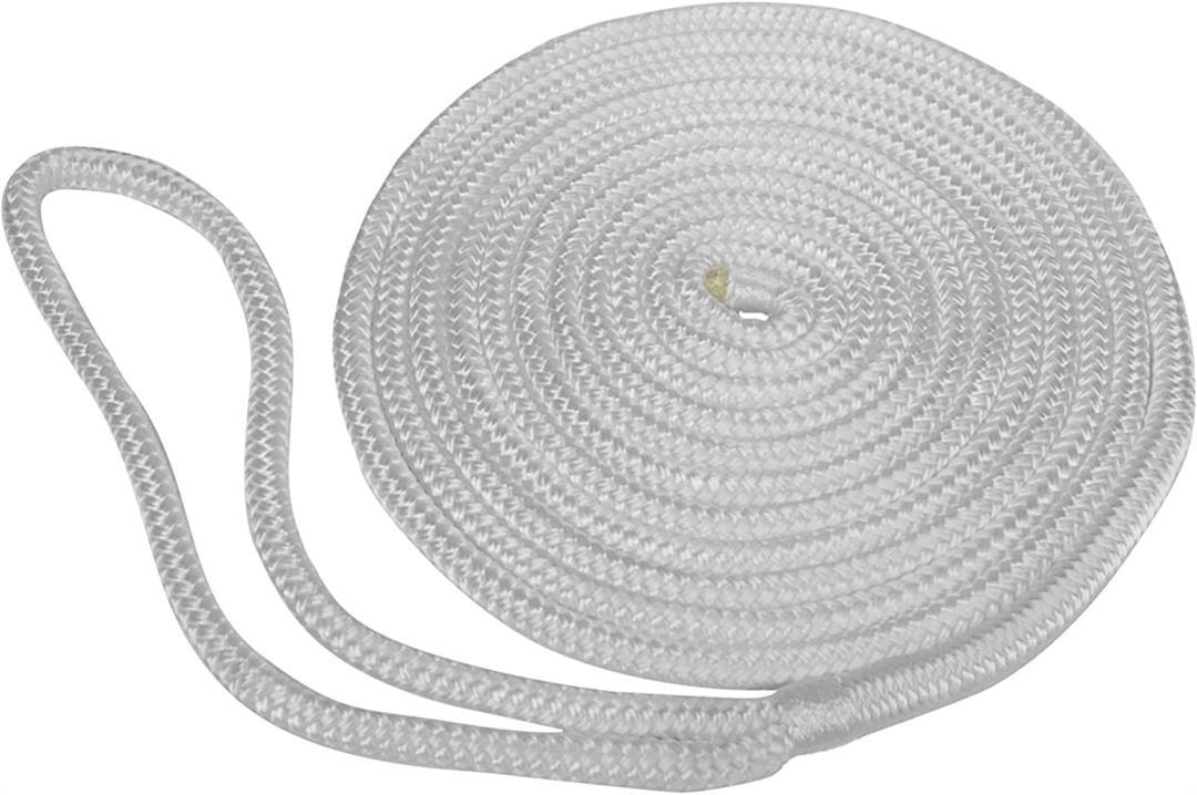 TAYLOR MADE 11329 Premium Double Braided Nylon Dock Line, 25, 3/8 INCH, White - High quality product image showing TAYLOR MADE 11329 Premium Double Braided Nylon Dock Line, 25, 3/8 INCH, White details and features