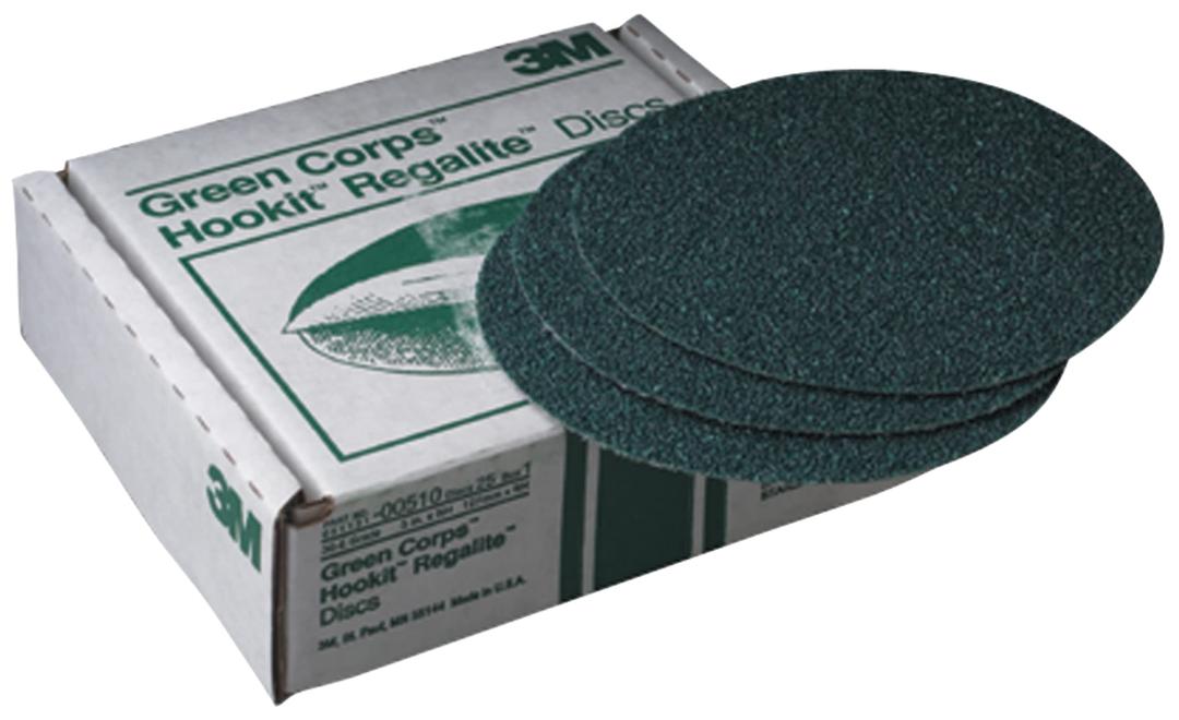 3M 00515 Green Corps Hookit Disc, 6 in, 40, 25 discs per carton - The Twister Group product