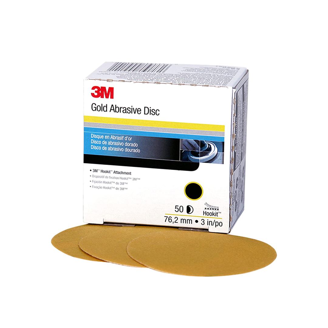 3M 00921 Hookit Gold Disc 236U, 3 in, P80 Grade, 50 Discs, Automotive Abrasive Discs - The Twister Group Tools product