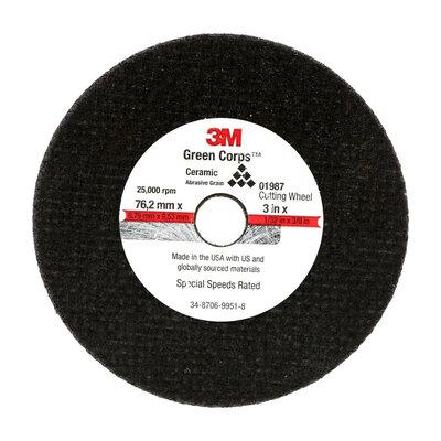 3M 01987 General Purpose Cut Off Wheel 0 3 in, 0.04 INCH x 3/8 INCH, 50 Pack Resin Bonded Wheel for Fast Cut, Auto Body, Sheet Metal - High quality product image showing 3M 01987 General Purpose Cut Off Wheel 0 3 in, 0.04 INCH x 3/8 INCH, 50 Pack Resin Bonded Wheel for Fast Cut, Auto Body, Sheet Metal details and features