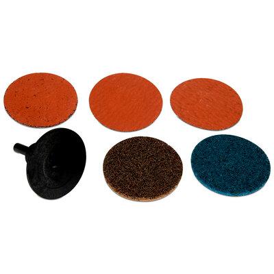 3M 03050 Sanding And Polishing Set; Scotch-Brite; Used For Grinding Through Paint/ Primer/ Filler/ Rust And Gasket Removing/ Disc Brake Finishing/ Metal Polishing; 2 Inch Diameter; Single; With Regalite Discs And Scotch-Brite Discs - High quality product image showing 3M 03050 Sanding And Polishing Set; Scotch-Brite; Used For Grinding Through Paint/ Primer/ Filler/ Rust And Gasket Removing/ Disc Brake Finishing/ Metal Polishing; 2 Inch Diameter; Single; With Regalite Discs And Scotch-Brite Discs details and features