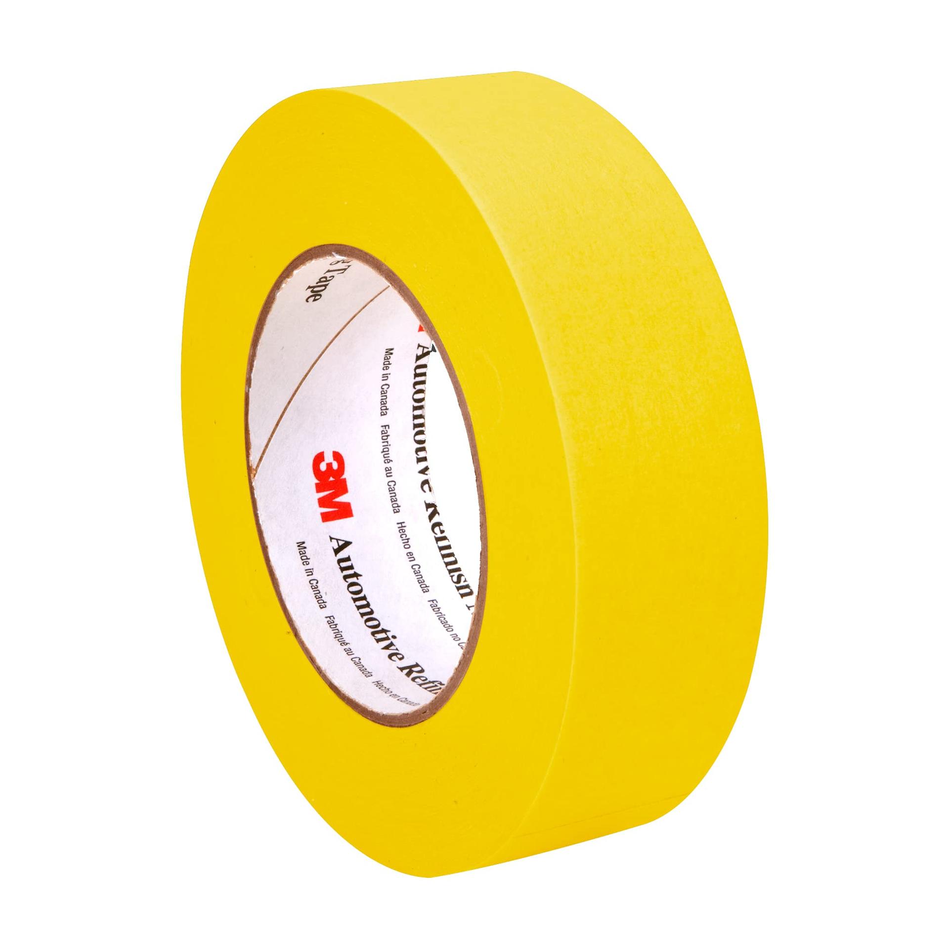 3M 06654 Automotive Refinish Masking Tape 388N, 36 mm x 55 m, Yellow, Crepe Backing, Moisture Resistant, Multi-Purpose - High quality product image showing 3M 06654 Automotive Refinish Masking Tape 388N, 36 mm x 55 m, Yellow, Crepe Backing, Moisture Resistant, Multi-Purpose details and features