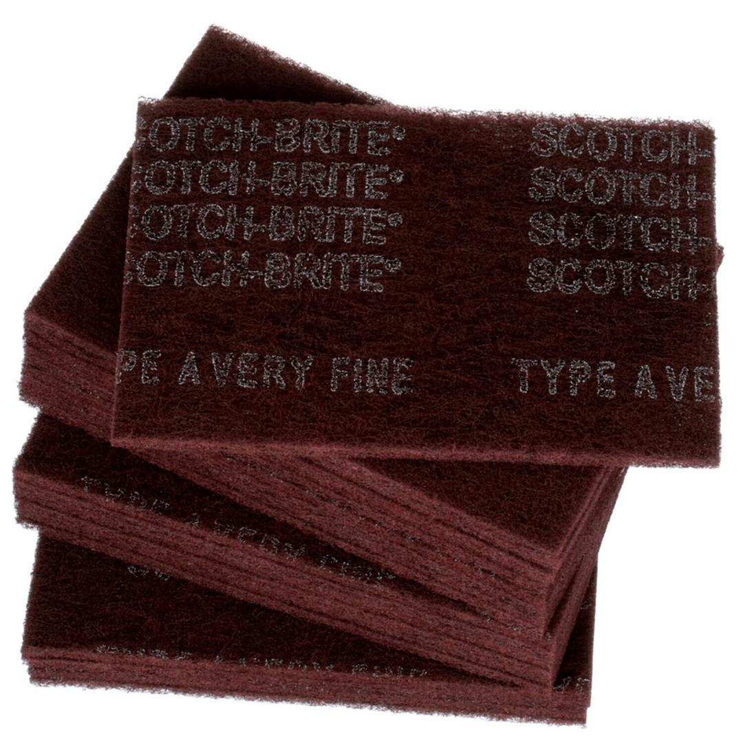 3M 07447 General Purpose Hand Pad, Very Fine Grade, 6 in x 9 in, Pack of 20, Aluminum Oxide, Surface Preparation, Scuffing, Blending, Cleaning, Maroon - High quality product image showing 3M 07447 General Purpose Hand Pad, Very Fine Grade, 6 in x 9 in, Pack of 20, Aluminum Oxide, Surface Preparation, Scuffing, Blending, Cleaning, Maroon details and features