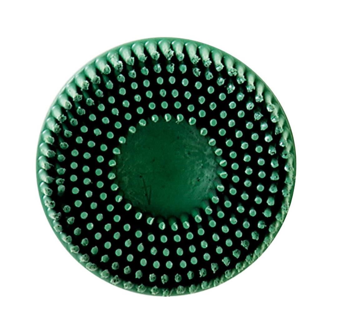 3M 07524 Roloc 2 INCH x 5/8 Tapered Coarse Bristle Disc (0), Green - High quality product image showing 3M 07524 Roloc 2 INCH x 5/8 Tapered Coarse Bristle Disc (0), Green details and features