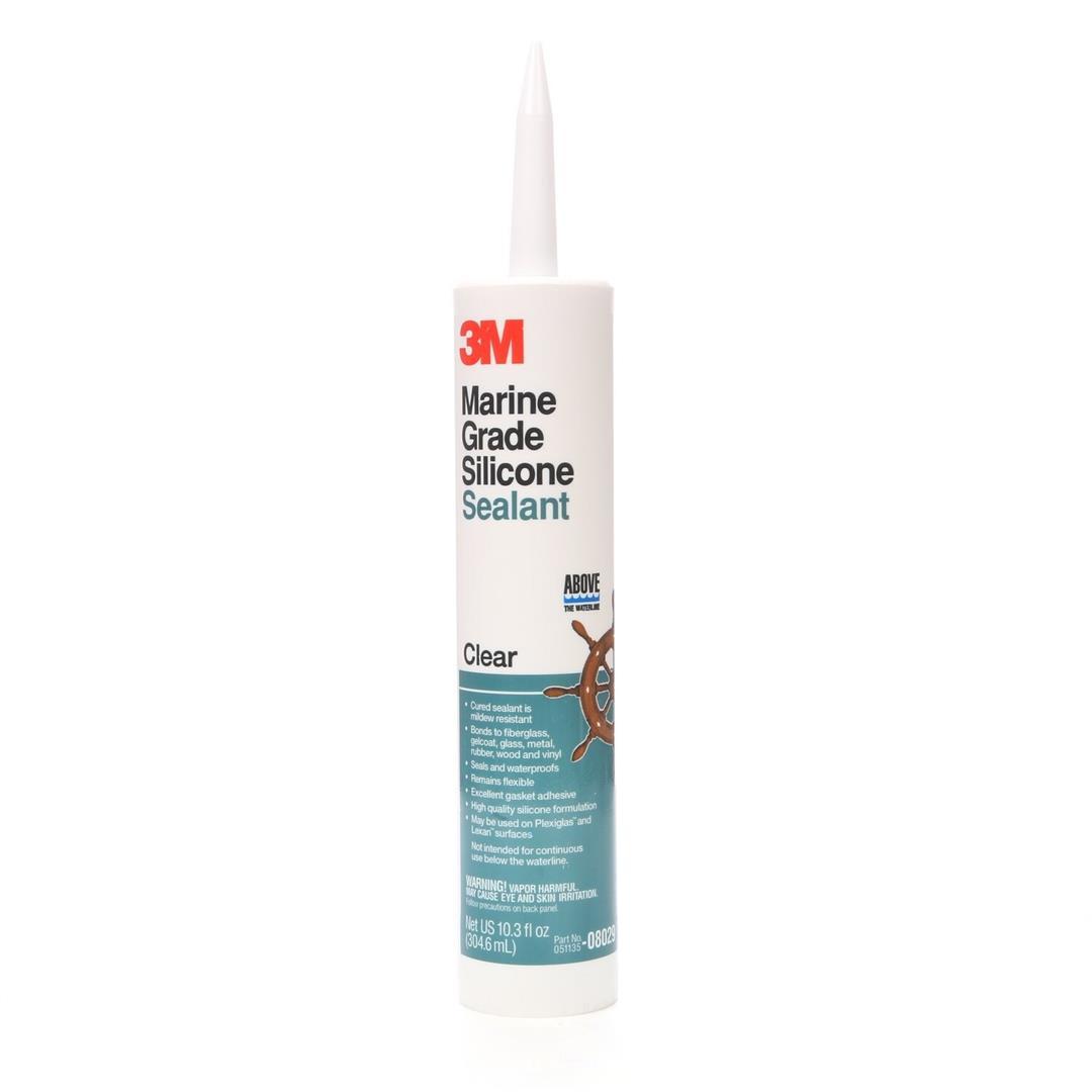 3M 08029 Adhesive Sealant; Marine Grade; Adheres To Bare And Painted Metal/ Fiberglass/ Glass/ Non-Oily Woods/ Plastics And Abraded Rubbers; Single - The Twister Group Tools product