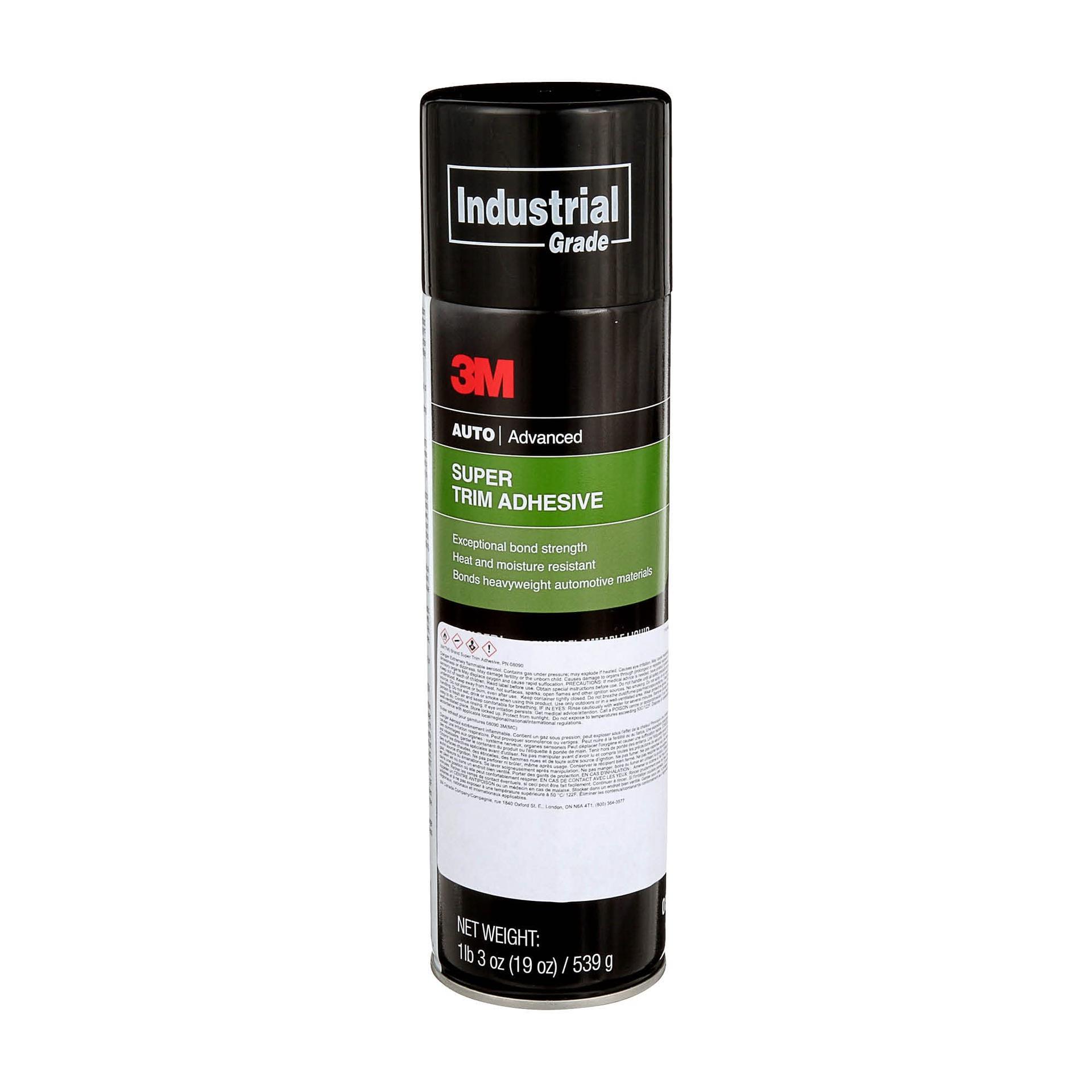 3M 08090 Super Trim Adhesive Clear Color, Lightweight, Long Bonding, Easy To Apply, 19 oz - High quality product image showing 3M 08090 Super Trim Adhesive Clear Color, Lightweight, Long Bonding, Easy To Apply, 19 oz details and features