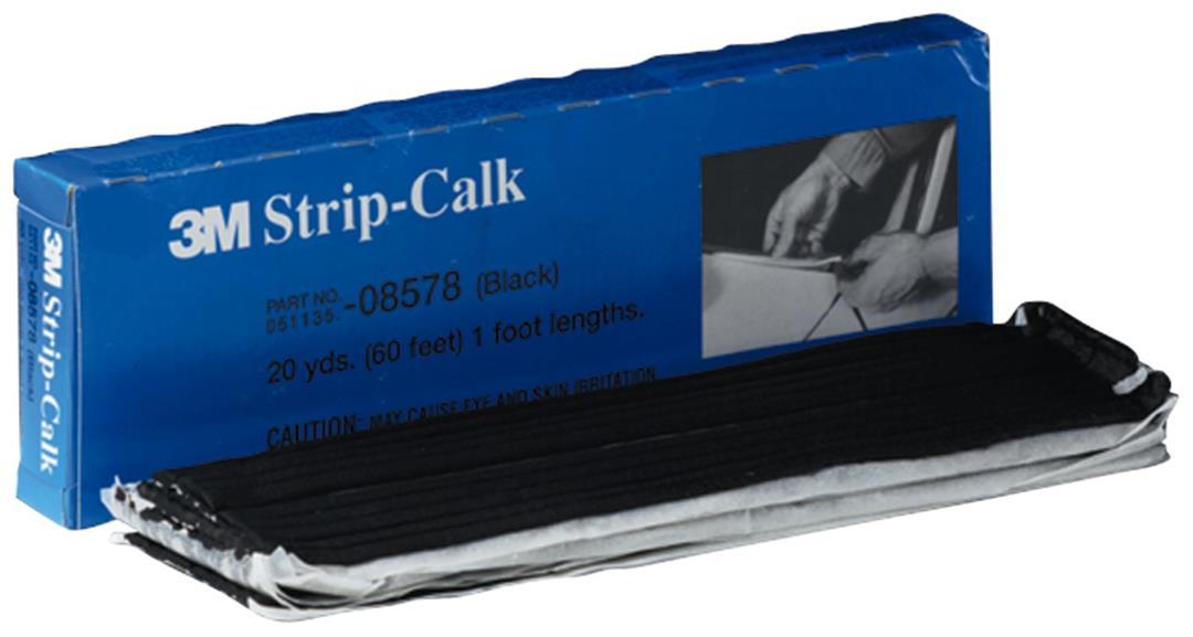 3M 08578 MS-12 Strip-Calk 60 Pieces - Black 60 ft. Total - The Twister Group Tools product