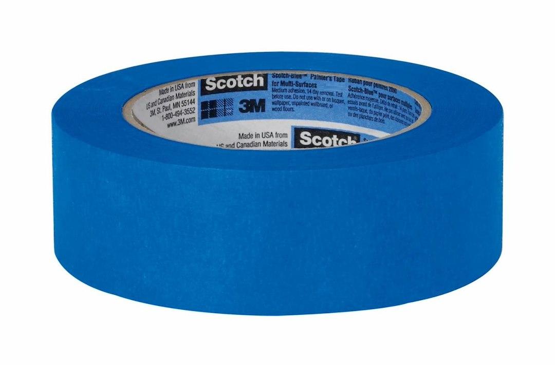 3M 09168 3M PART, Used For Masking Painting/ Paint Preparation; Acrylic Adhesive; 1.88 Inch Width x 60 Yards Length; Blue; Polyethylene Film Backing; Single - The Twister Group Tools product