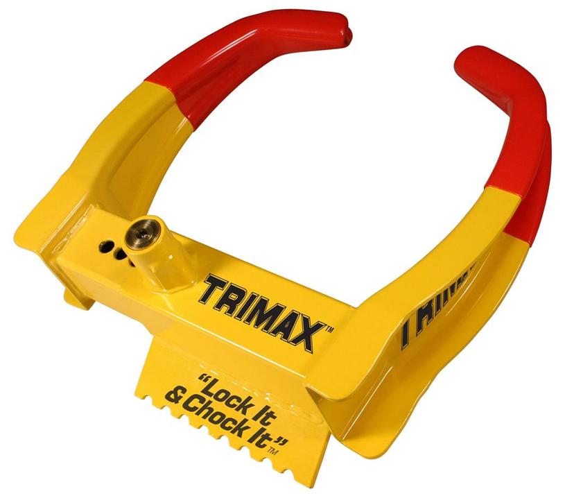 TRIMAX TCL65 Wheel Chock Lock, Yellow/Red, 7.25in