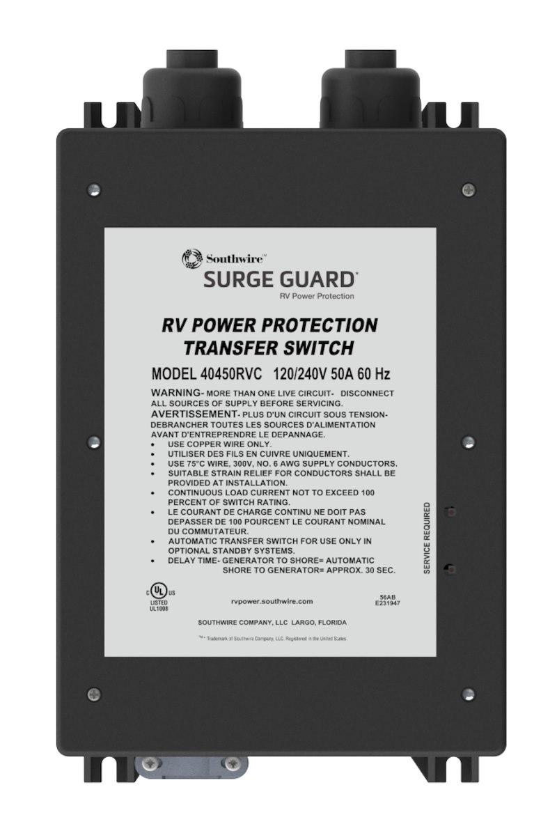 SOUTHWIRE 40450RVC3 Power Transfer Switch; Transfer Power Between Shore And RV Generator - High quality product image showing SOUTHWIRE 40450RVC3 Power Transfer Switch; Transfer Power Between Shore And RV Generator details and features
