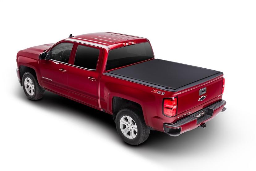 TRUXEDO 1472401 Tonneau Cover; PRO X15; Soft Roll-Up Hook And Loop; Lockable Using Tailgate Handle Lock; Black Matte; Woven Fabric