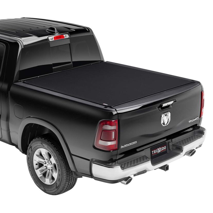 TRUXEDO 1486901 Tonneau Cover; PRO X15; Soft Roll-Up Hook And Loop; Lockable Using Tailgate Handle Lock; Black Matte; Woven Fabric
