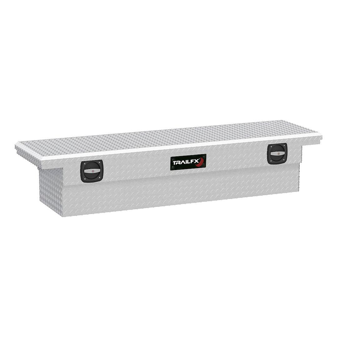 TRAILFX 120721C LOCK 72 LO PRO, Crossover Low Profile; Single Lid; Diamond Tread; Bright; Aluminum; 19-1/4 Inch Length x 72 Inch Width x 13-1/2 Inch Height; Without Rail On Lid - High quality product image showing TRAILFX 120721C LOCK 72 LO PRO, Crossover Low Profile; Single Lid; Diamond Tread; Bright; Aluminum; 19-1/4 Inch Length x 72 Inch Width x 13-1/2 Inch Height; Without Rail On Lid details and features