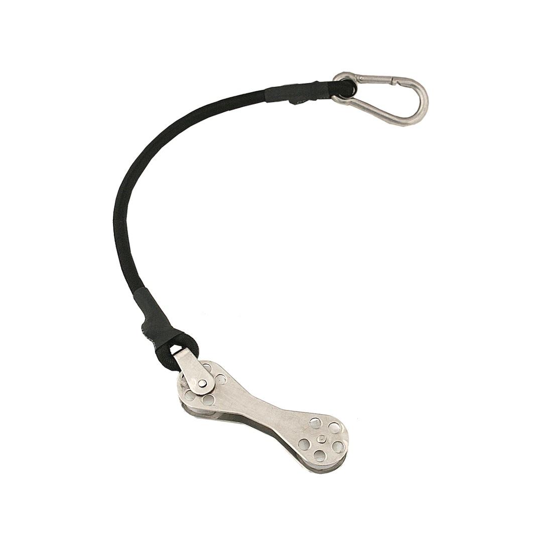 TACO COK-0022-2 SHOCK CORD W/DOUBLE ROLLER 12 PAI, Rubber; 12 Inch Length; Stainless-Steel Snap Hook; Black; With Double Pulley - High quality product image showing TACO COK-0022-2 SHOCK CORD W/DOUBLE ROLLER 12 PAI, Rubber; 12 Inch Length; Stainless-Steel Snap Hook; Black; With Double Pulley details and features