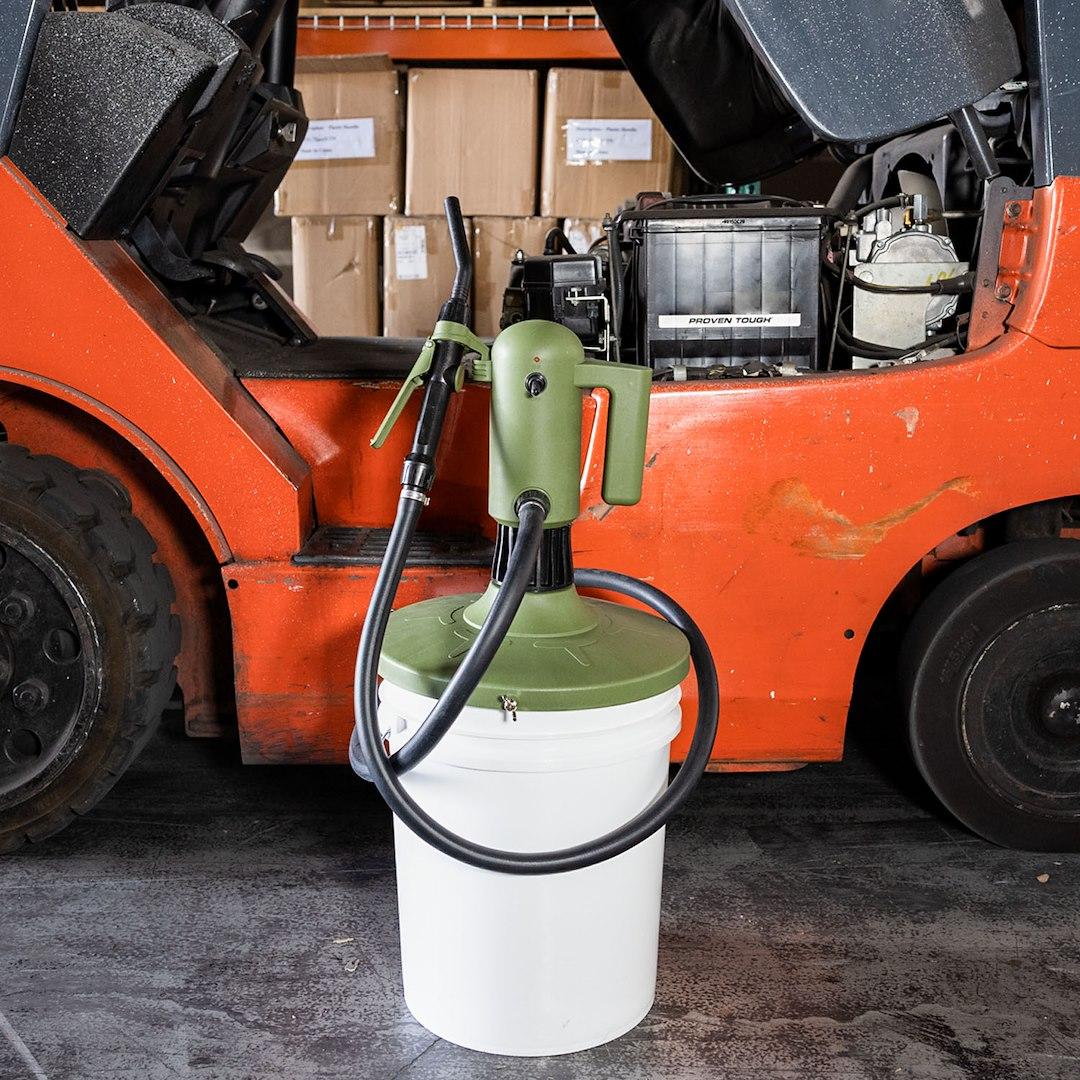 TERA PUMP 20155 TRPAIL-B LITHIUM BATTERY PAIL PUMP, Works With 5 Gallon Pail; Engine Oil/ Hydraulic Oil/ Gasoline/ Diesel/ DEF (AdBlue)/ Kerosene/ Antifreeze/ Agricultural Chemicals/ Mild Detergents And Non-Potable Water; 4.5 Gallons Per Minute - High quality product image showing TERA PUMP 20155 TRPAIL-B LITHIUM BATTERY PAIL PUMP, Works With 5 Gallon Pail; Engine Oil/ Hydraulic Oil/ Gasoline/ Diesel/ DEF (AdBlue)/ Kerosene/ Antifreeze/ Agricultural Chemicals/ Mild Detergents And Non-Potable Water; 4.5 Gallons Per Minute details and features