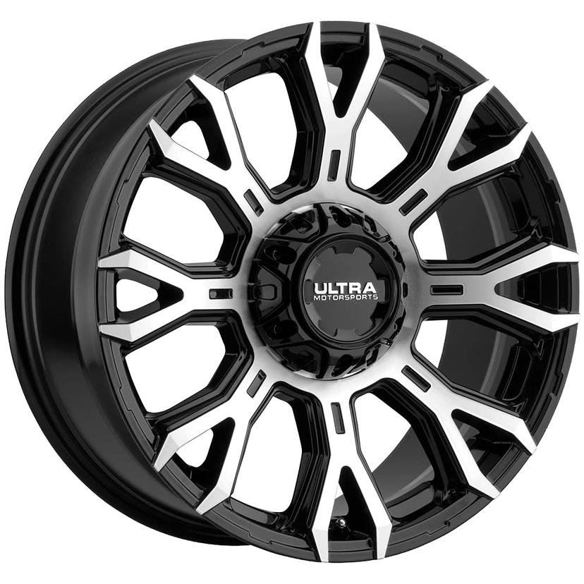 ULTRA 123-8905U+12 123 Scorpion 18x9 5x5 INCH/5x5.5 INCH +12mm Black/Machined Wheel Rim 18 INCH Inch