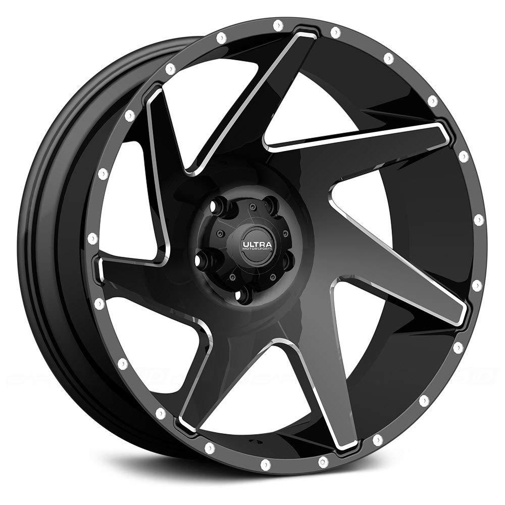 ULTRA 206-2181BM25 206BM Vortex Gloss Black with Milled Accents and Clear-Coat Wheel (20x10 INCH/8x6.50 INCH, -25mm offset) - High quality product image showing ULTRA 206-2181BM25 206BM Vortex Gloss Black with Milled Accents and Clear-Coat Wheel (20x10 INCH/8x6.50 INCH, -25mm offset) details and features