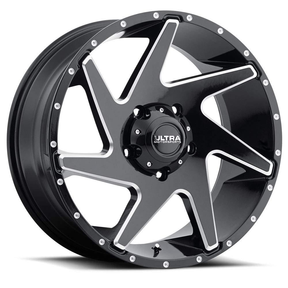 ULTRA 206-2273BM44 206BM Vortex Gloss Black with Milled Accents and Clear-Coat Wheel (22x12 INCH/5x5 INCH, -44mm offset) - The Twister Group Tools product