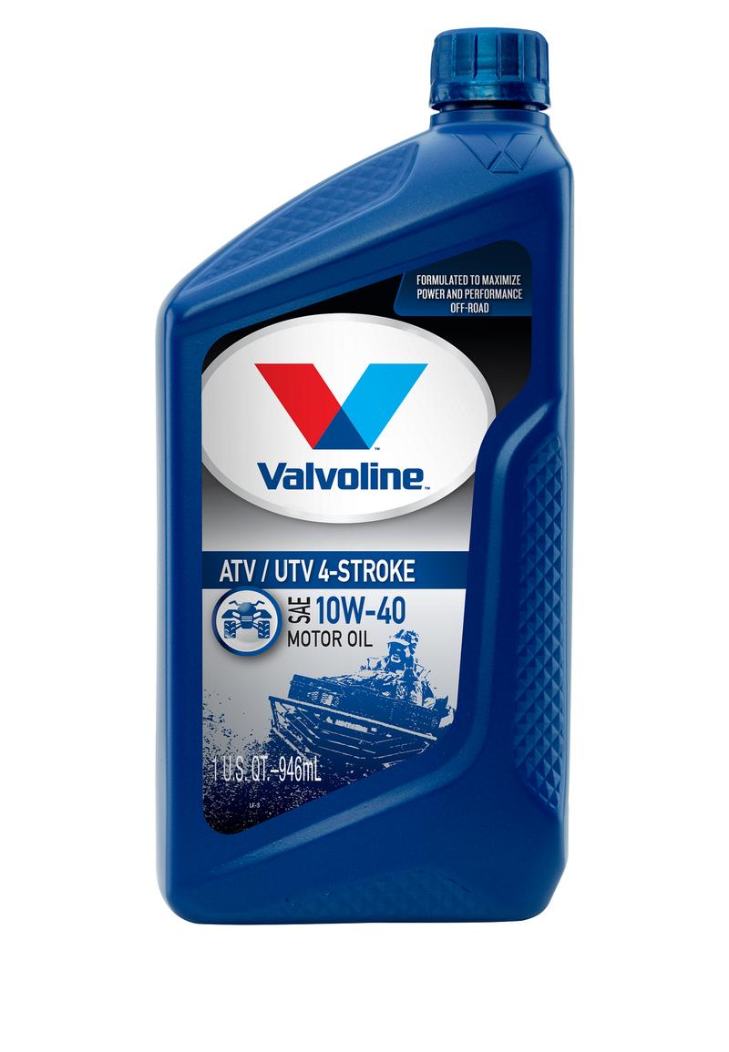 VALVOLINE 817263 ATV 4-S OL 10W40 EACH, SAE 10W40; Conventional; 1 Quart Bottle; 4-Stroke ATV Motor Oil (Case of 6)
