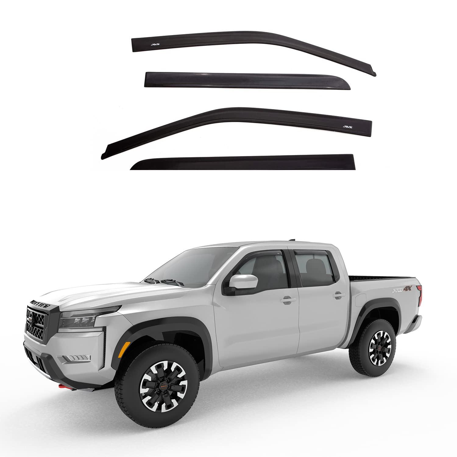 AVS 194977 In-Channel Ventvisor / Rain Guards | Fits 2016 - 2024 Nissan Titan XD, 2017 - 2024 Nissan Titan Crew Cab- Smoke, 4 pcs. - High quality product image showing AVS 194977 In-Channel Ventvisor / Rain Guards | Fits 2016 - 2024 Nissan Titan XD, 2017 - 2024 Nissan Titan Crew Cab- Smoke, 4 pcs. details and features