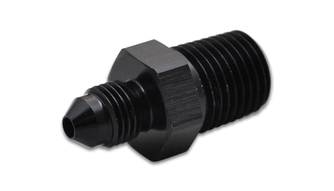 VIBRANT 10293 Power Fitting, Adapter, Straight, Male -4 AN to Male 1/8 in. NPT, Aluminum, Black Anodized, each - The Twister Group Tools product