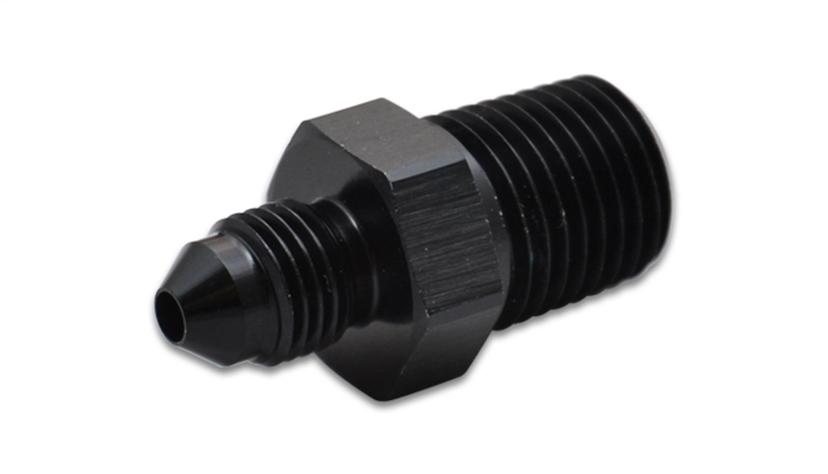VIBRANT 10293 Power Fitting, Adapter, Straight, Male -4 AN to Male 1/8 in. NPT, Aluminum, Black Anodized, each
