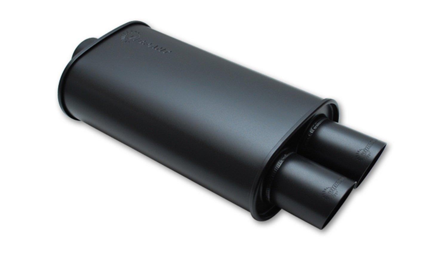 VIBRANT 1148 Streetpower Black Flat Oval Muffler, 15 inches - High quality product image showing VIBRANT 1148 Streetpower Black Flat Oval Muffler, 15 inches details and features