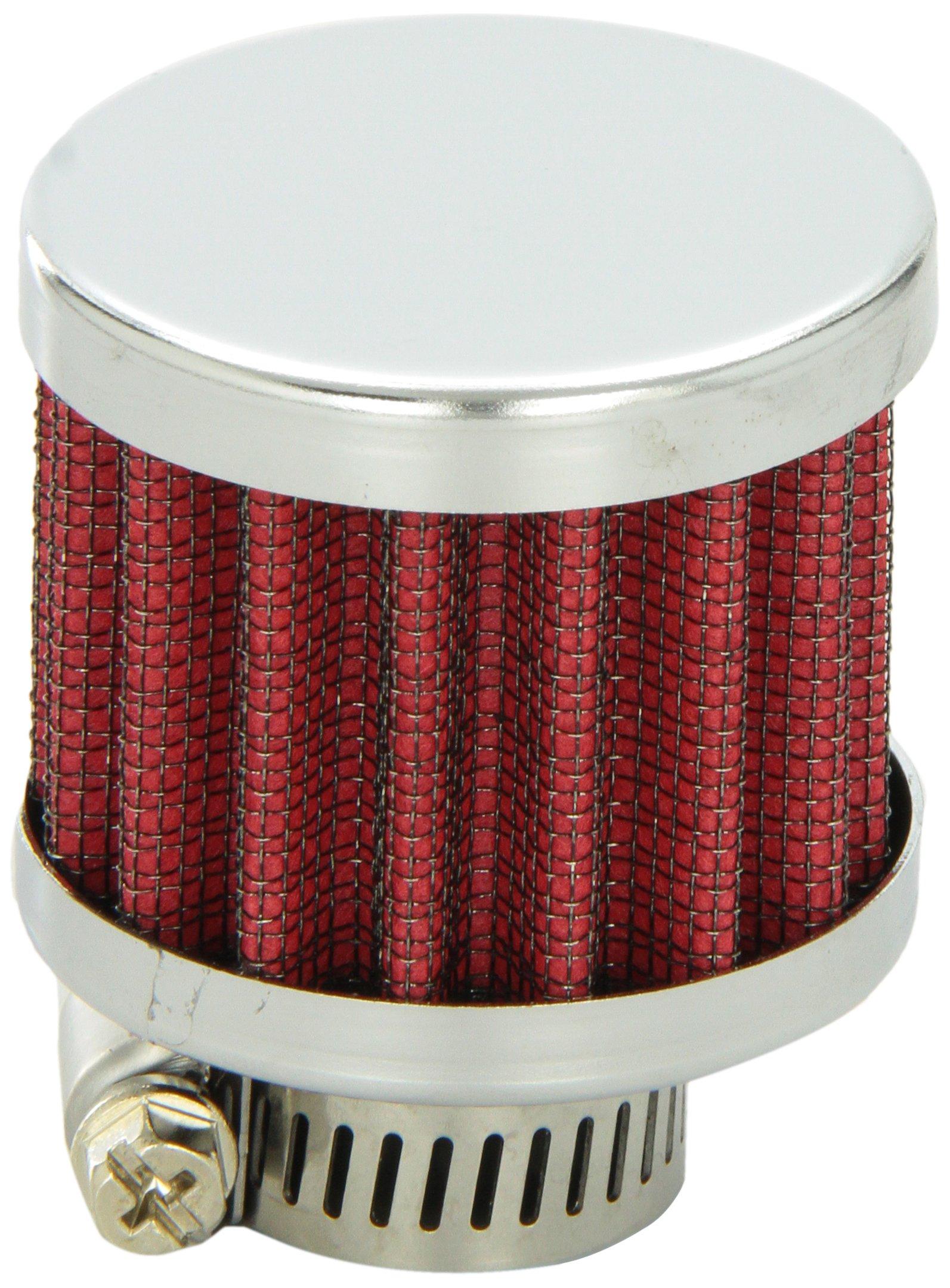 VIBRANT 2165 Crankcase Breather Filter; Clamp On With 3/8 Inch Inside Diameter Inlet; 2-1/8 Inch Outside Diameter x 2-5/8 Inch Height; With Chrome Base/Top; Without Deflector Shield - High quality product image showing VIBRANT 2165 Crankcase Breather Filter; Clamp On With 3/8 Inch Inside Diameter Inlet; 2-1/8 Inch Outside Diameter x 2-5/8 Inch Height; With Chrome Base/Top; Without Deflector Shield details and features