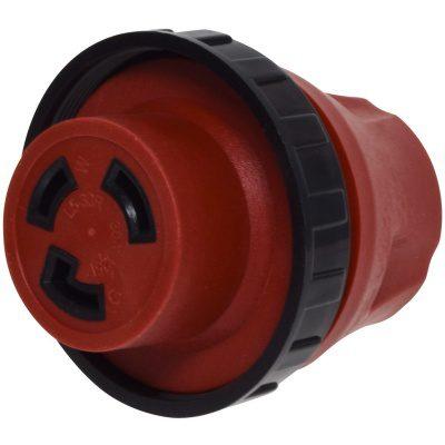 VALTERRA 01530DAVP A10-1530DAVP Mighty Cord Detachable Adapter Plug - 15AM to 30AF, Red (Carded)