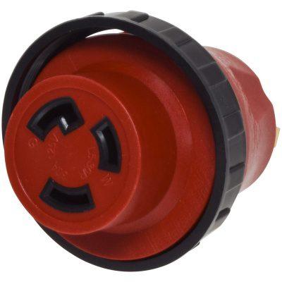 VALTERRA 03030DAVP Mighty Cord A10-3030DAVP Detachable Adapter Plug - 30AM to 30AF, Red (Carded) - The Twister Group Tools product