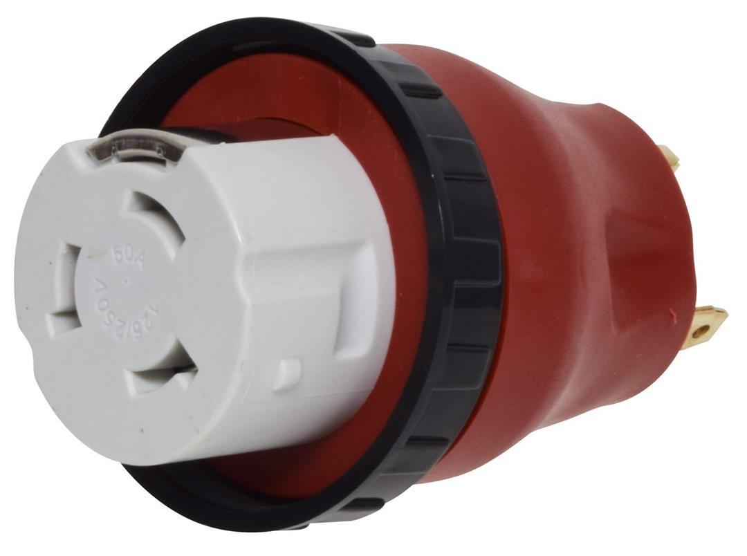 VALTERRA 03050DAVP Mighty Cord A10-3050DAVP 30 Amp Male to 50 Amp Female Detachable Adapter Plug (30A-50A) - High quality product image showing VALTERRA 03050DAVP Mighty Cord A10-3050DAVP 30 Amp Male to 50 Amp Female Detachable Adapter Plug (30A-50A) details and features