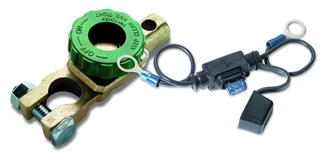 WIRTHCO 20309 Battery Disconnect Switch; Top Mount With Fused Bypass; 12 Volt; Knob Operated; 125 Ampere - High quality product image showing WIRTHCO 20309 Battery Disconnect Switch; Top Mount With Fused Bypass; 12 Volt; Knob Operated; 125 Ampere details and features