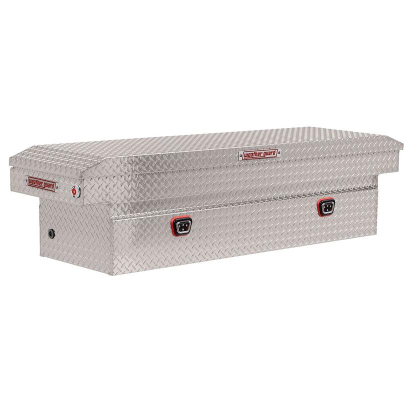 WEATHER GUARD 127-0-04 Tool Box; Crossover; Single Lid; Powder Coated; Clear; Aluminum; 20 Inch Length x 72 Inch Width x 18 Inch Height; 11 Cubic Feet Capacity; Standard Profile